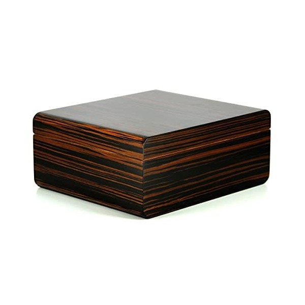 adorini Novara Humidor boîte à cigares de Luxe pour Stocker Environ. 75 cigares en ébène Brun