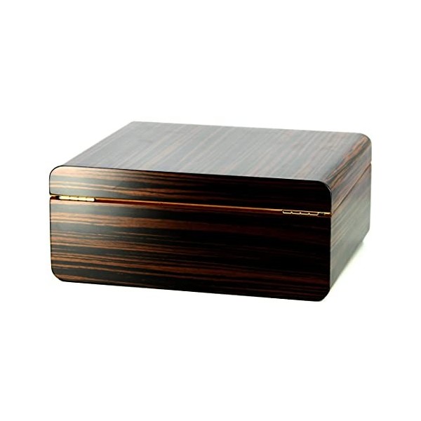adorini Novara Humidor boîte à cigares de Luxe pour Stocker Environ. 75 cigares en ébène Brun