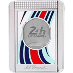 S.T. Dupont Coupe-cigare sur pied blanc/bleu/rouge chromé 003488 23 mm avec support à cigares intégré Série Le Mans