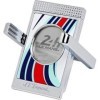 S.T. Dupont Coupe-cigare sur pied blanc/bleu/rouge chromé 003488 23 mm avec support à cigares intégré Série Le Mans