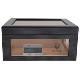 GERMANUS 208 Coffre à Humidor ORO avec fenêtre en Carbone