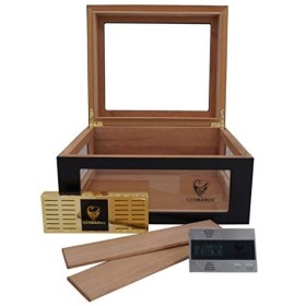 GERMANUS 208 Coffre à Humidor ORO avec fenêtre en Carbone