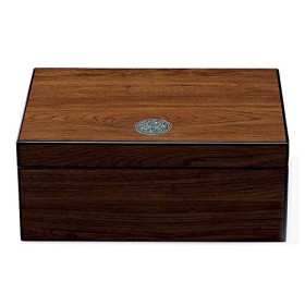 Egoist JK00174 Cave à cigares Humidor Humidificateur avec hygromètre - 40 cigares Marron 