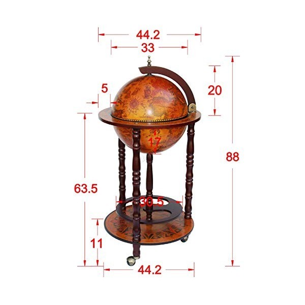 Westwood Mini bar vintage en forme de globe 330 mm