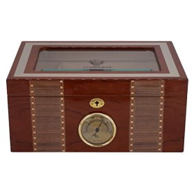 GERMANUS Cave à cigares MVI avec fenêtre Marron