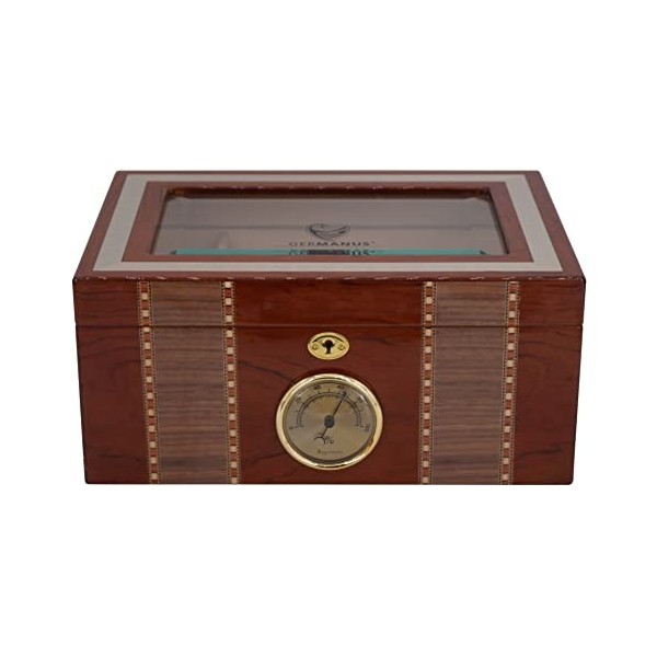 GERMANUS Cave à cigares MVI avec fenêtre Marron