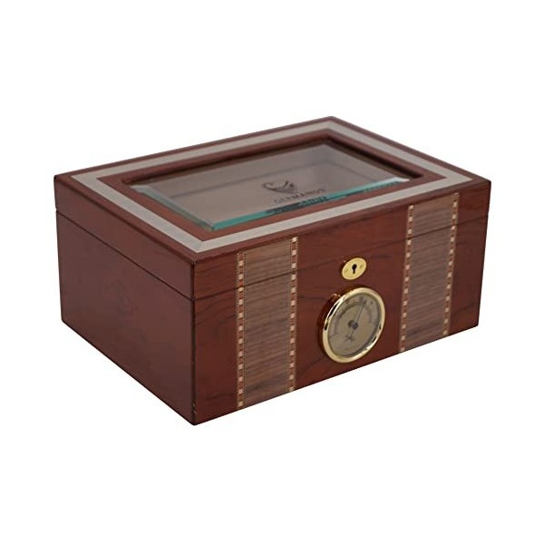 GERMANUS Cave à cigares MVI avec fenêtre Marron