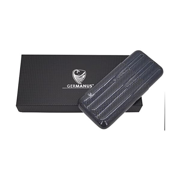 GERMANUS Étui à cigares en carbone Premium pour 3 cigares