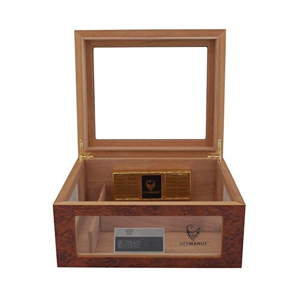 GERMANUS Cave à cigares ORO avec fenêtre Marron 182