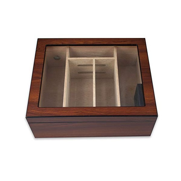 Egoist Cadore Humidor | Cave à cigares Humidor | Humidificateur avec hygromètre | 40 cigares | Colour Marron