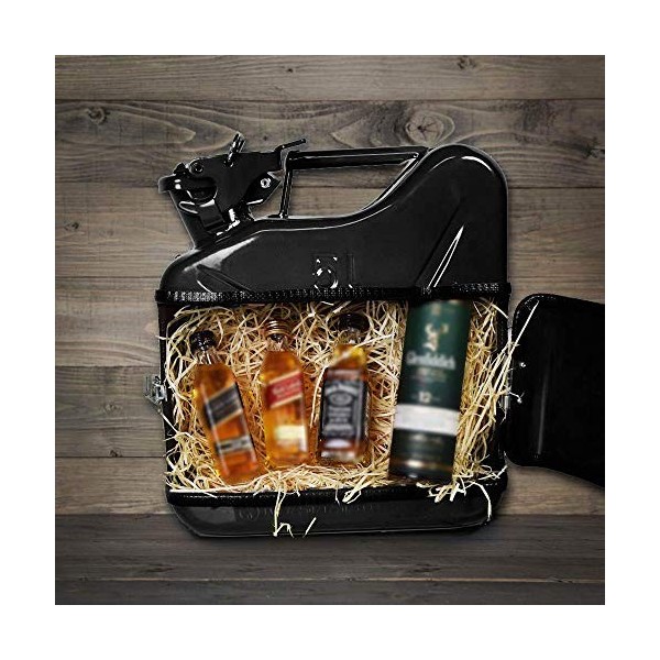 mikamax 0 Jerrycan Whiskey Bar 5L, Métal, Noir, Grande