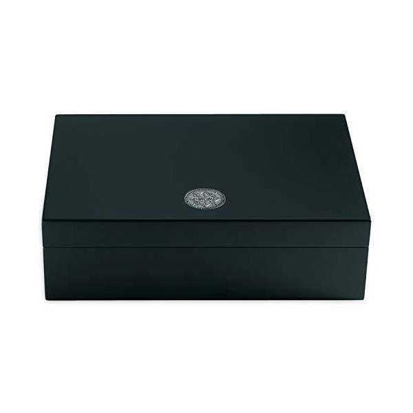 Egoist Cave à Cigares | Humidificateur pour cigares | Capacité 25 Cigares | En Bois Laqué Noir