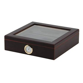 BigSmoke cave à cigares Set - boîte à cigares en bois de cèdre, humidificateur, hygromètre, cendrier et coupe-cigares - couve