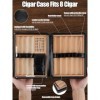 Kalolary Cave à cigares, Boîte à cigares Etui de Voyage Portable pour 8 cigares Cuir Portable de Voyage en Bois de cèdre Cave