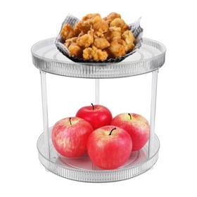 Toliya Support dassaisonnement rotatif transparent, organisateur rotatif transparent à 360 degrés | Organisateur de maquilla