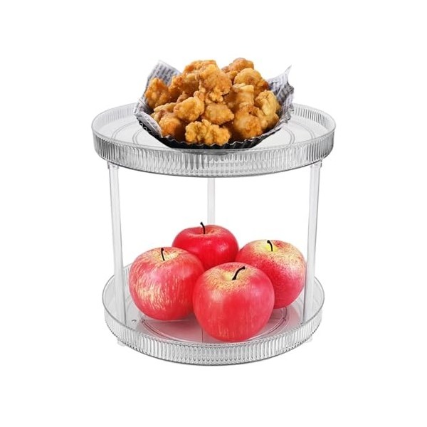 Toliya Support dassaisonnement rotatif transparent, organisateur rotatif transparent à 360 degrés | Organisateur de maquilla