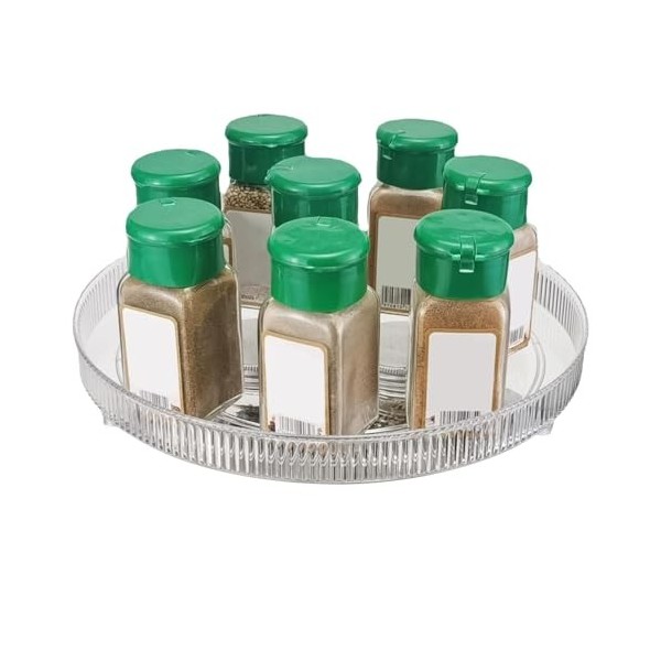 Toliya Support dassaisonnement rotatif transparent, organisateur rotatif transparent à 360 degrés | Organisateur de maquilla