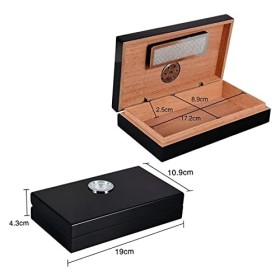 Boîtes À Cigares, Boîte À Cigares de Bureau, Boîte de Rangement pour Cigares À Haute Brillance, Cave À Cigares Doublée de Cèd