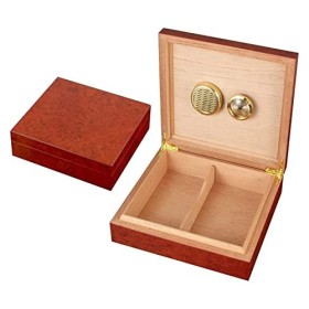 Boîtes À Cigares, Cave À Cigares de Bureau, Boîte de Rangement en Cèdre, Conception Bien Scellée avec Séparateur Réglable, Hy