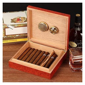 Boîtes À Cigares, Cave À Cigares de Bureau, Boîte de Rangement en Cèdre, Conception Bien Scellée avec Séparateur Réglable, Hy