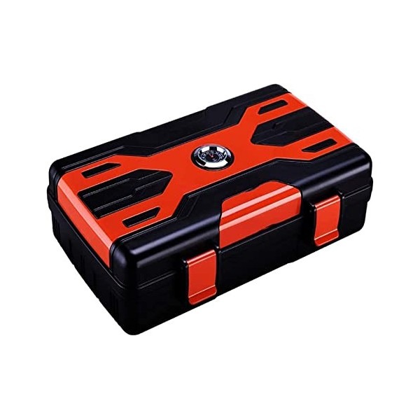 Boîtes À Cigares, Boîte À Cigares Noire, Cave À Cigares, Boîte À Cigares Avec Hygromètre Et Humidificateur, Résistante À LEa
