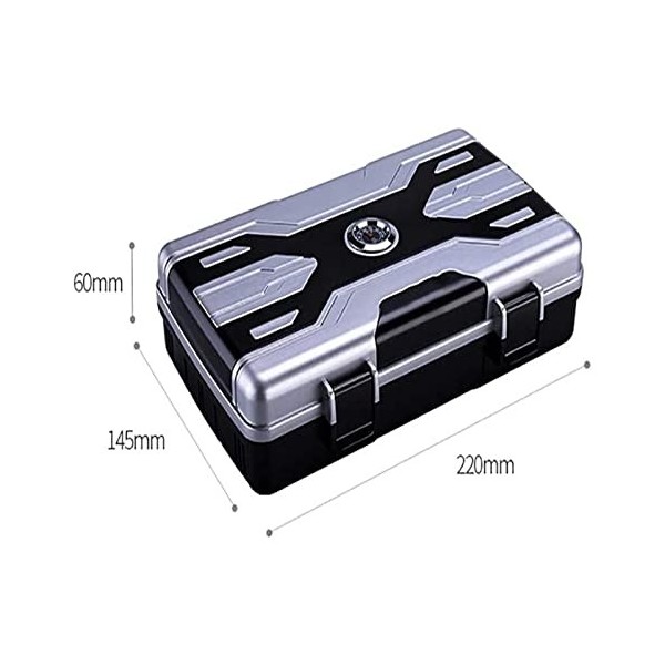 Boîtes À Cigares, Boîte À Cigares Noire, Cave À Cigares, Boîte À Cigares Avec Hygromètre Et Humidificateur, Résistante À LEa