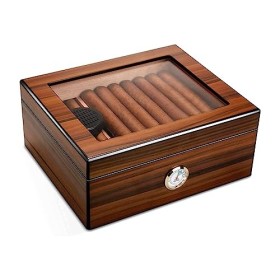 Boîtes À Cigares, Caves À Cigares, Caves À Cigares de Stockage À Double Zavec Humidificateur Et Hygromètre, Étui À Cigares Po