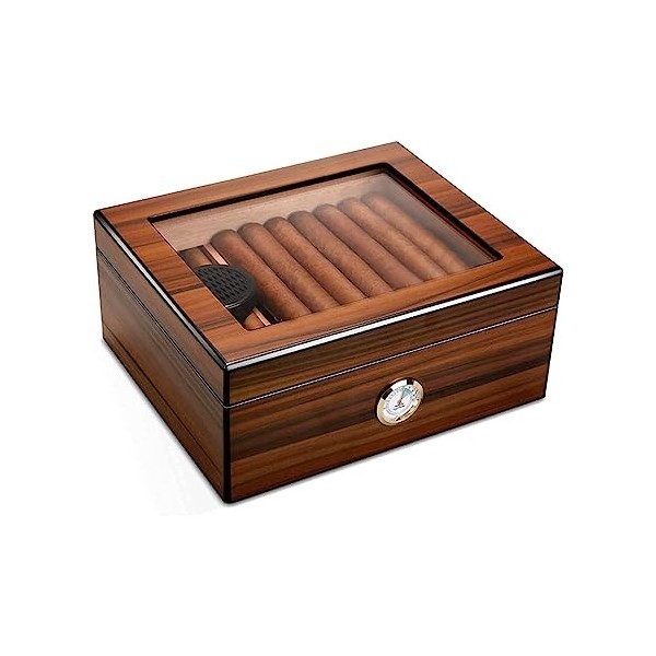 Boîtes À Cigares, Caves À Cigares, Caves À Cigares de Stockage À Double Zavec Humidificateur Et Hygromètre, Étui À Cigares Po