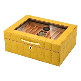 Boîtes À Cigares, Caves À Cigares Rectangulaires, Boîte de Bureau en Cèdre avec Hygromètre Numérique, Étui À Cigares Détachab