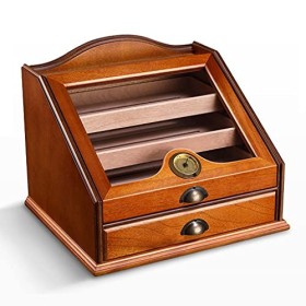 Boîtes À Cigares, Caves À Cigares, Boîte Nourrissante Pour Cigares, Cèdre, Stockage À 3Ux, Capacité de 100 Pièces/Brun/33 * 2