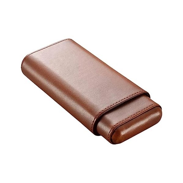 Boîtes À Cigares, Caves À Cigares de Voyage en Cuir + Étui À Cigares La Cave À Cigares Peut Contenir 3 Cigares Boîte À Cigare