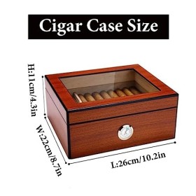 Boîtes À Cigares, Caves À Cigares Cave À Cigares en Cèdre Humidificateurs À Cigares Humidificateur avec Hygromètre Boîte de B