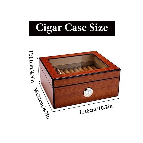 Boîtes À Cigares, Caves À Cigares Cave À Cigares en Cèdre Humidificateurs À Cigares Humidificateur avec Hygromètre Boîte de B