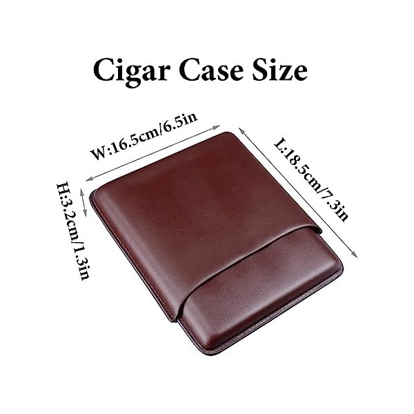Boîtes À Cigares, Caves À Cigares, Étui À Cigares en Cuir de Qualité Supérieure, Boîte À Cigares de Voyage Classique avec Cou