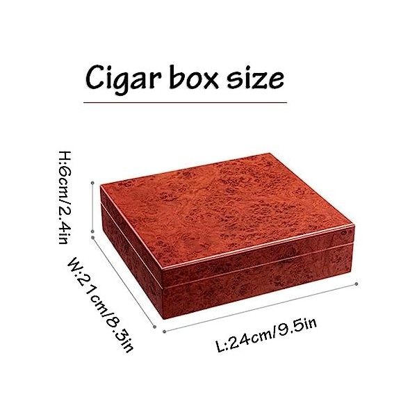 Boîtes À Cigares, Humidificateurs Boîte À Cigares avec Humidificateur Hygromètre Étui À Cigares Cave À Cigares Étui Unique po