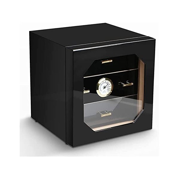 Boîtes À Cigares, Boîte À Cigares Noire, Cave À Cigares, Finition Piano Brillante, Doublure en Cèdre, Accessoires pour Cigare
