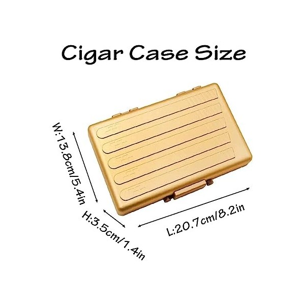 Boîtes À Cigares, Caves À Cigares en Alliage DAluminium, Étui À Cigares Humidifiant, Cave À Cigares de Voyage, Boîte de Bure