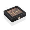 Boîtes À Cigares, Caves À Cigares, Boîte À Cigares de Voyage en Cèdre, Étui À Cigares Portable, Humidificateur, Hygromètre, B