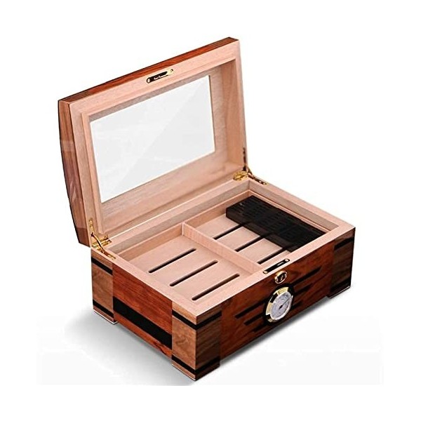 Boîtes À Cigares, Caves À Cigares, Cave À Cigares, Cave À Cigares en Cèdre, Capacité, Double Couche, Boîte Hydratante, Étui À