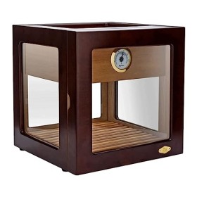 Boîtes À Cigares, Caves À Cigares de Capacité, Boîte À Cigares avec Desen Verre avec Hygromètre Et Humidificateur, Étui À Cig