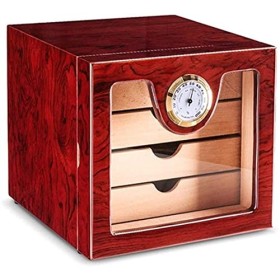 Boîtes À Cigares, Boîte À Cigares Brillante, Étui À Cigares en Cèdre, Humidificateur, Hygromètre, Boîte À Cigares, Humidifica