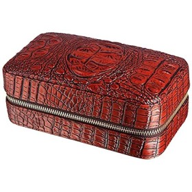 Boîtes À Cigares, Cave À Cigares, Étui À Cigares de Voyage, Cave À Cigares en Cuir Véritable, Doublure en Cèdre avec Humidifi
