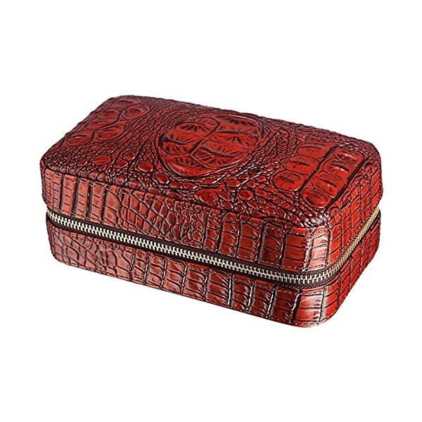 Boîtes À Cigares, Cave À Cigares, Étui À Cigares de Voyage, Cave À Cigares en Cuir Véritable, Doublure en Cèdre avec Humidifi