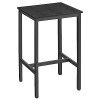 VASAGLE Table Haute, Table de Bar Carrée, Cadre en Acier, 60 x 60 x 92 cm, Montage Facile, pour Cuisine, Salon, Style Industr