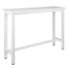 WOLTU BT30hei Table de Bar Table de Bistrot Table à Manger Structure en métal et Plateau en MDF,140x40x100cm Chêne Clair