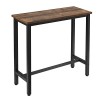 WOLTU BT30hei Table de Bar Table de Bistrot Table à Manger Structure en métal et Plateau en MDF,140x40x100cm Chêne Clair