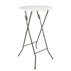 Oxeo Table Mange Debout Pliable diamètre 60cm Hauteur 110cm - Table Haute Pliante de Bar - Plateau résine Structure Acier laq