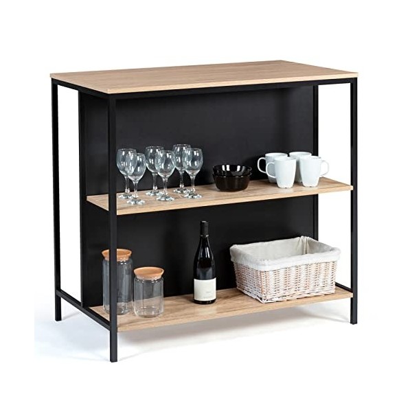 IDMarket - Table de Bar îlot Detroit Design Industriel