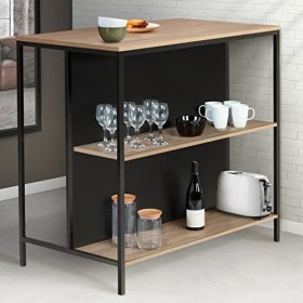 IDMarket - Table de Bar îlot Detroit Design Industriel