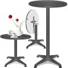 KESSER® - 2in1 Table Haute Table de bistrot avec Housse en Aluminium INOX | réglable en Hauteur | Table de fête Table | in & 